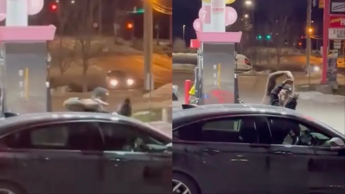 ‘I Will Kill You!’: White Motorist Holds Black Woman at Gunpoint Outside Indianapolis Convenience Store As Bystanders Yell for Him to Stop But Never Intervene, Video Shows