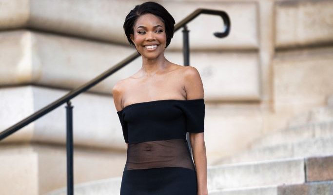 Gabrielle Union Exudes Sheer Confidence In A Chic Black Dress At Paris Fashion Week