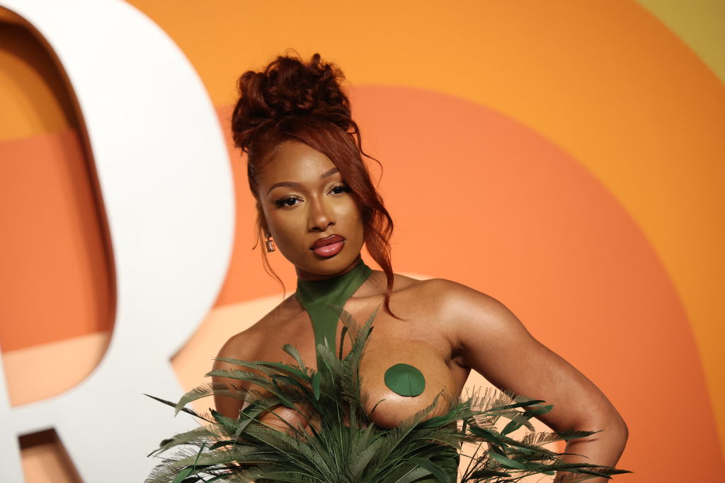 Megan Thee Stallion Turns Heads With Vanity Fair Oscar Party Dress [Photos]